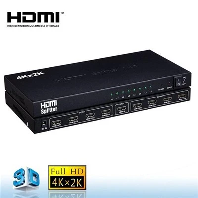 8-cestný HDMI rozbočovač 1x8 – 3840x2160 30Hz 3D
